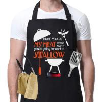Delantal de Cocina BBQ Negro Ajustable, A Prueba de Aceite, Bolsillo Ideal para el Día del Padre y Cumpleaños Cocina y Dining - details 15