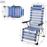 Playa Plegable de alumnio y textileno, multiposición 5 Posiciones, Peso máximo soportado 110kg, antivuelco, Medidas 75 x 63 x 43/114 cm, hamacas Plegables - details 2