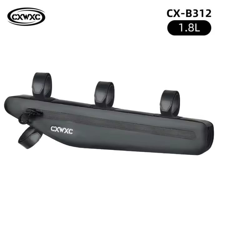 CXWXC-bolsa triangular para cuadro de bicicleta, bolsa de tubo frontal para ciclismo de montaña o carretera, totalmente impermeable, 1,8 l/3l/4l - 1