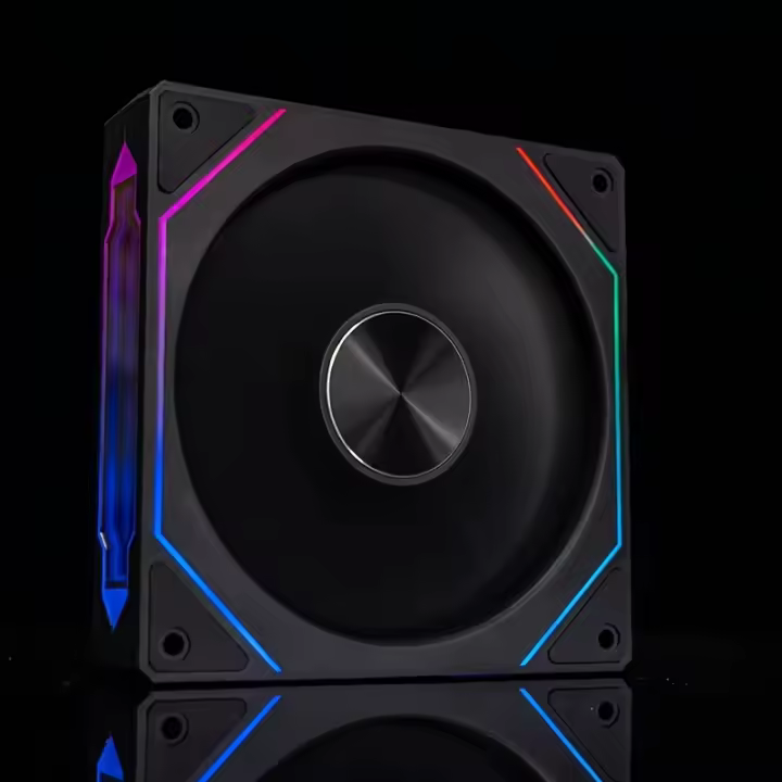 Ventilador de Enfriamiento para Ranura de CD Xuanfengxia de 12cm con Control Sincronizado de Iluminación ARGB - Radiador Silencioso para Escritorio de PC para Mejora de la Disipación del Calor, Diseño de Lente Colorido y Vibrante, Compatible con Sistemas - 1