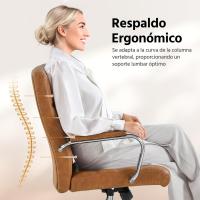 Silla Giratoria de Oficina Sillón de Trabajo con Respaldo Tapizado Asiento Sintético Altura Ajustable Negro - details 51