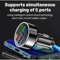 Adaptador universal de cargador de coche USB 6 puertos de carga rápida - Pantalla digital - details 0