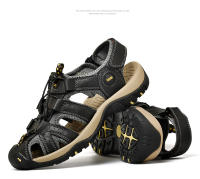 Sandalias de verano para hombre, nuevas sandalias de cuero genuino, zapatos de cuero transpirables para hombre, sandalias de playa, sandalias suaves de marca para exteriores para hombre, sandalias romanas - details 26