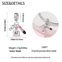 Colgante de Pulsera de Plata Esterlina 925 Serie Rosa Delicada Conjunto de 3 Pulseras para Mujeres - details 0