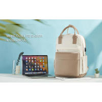 Mochila diaria para mujer con puerto de carga USB, impermeable, bolsa para ordenador portátil para deportes al aire libre - details 0