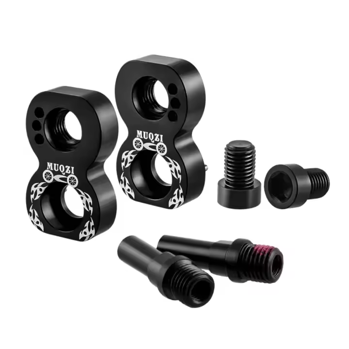 Piezas de bicicleta en forma de 8, asiento de extensión, aleación de aluminio, media carga de coche, adaptador convertidor de freno en V, extensor de freno en V negro/rojo duradero - 1