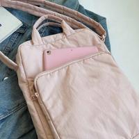Bolso de nailon de gran capacidad para ordenador portátil, bolso de hombro, bolso cruzado, bolso de mano para documentos de oficina, bolso de mano con cremallera de Color sólido para ordenador - details 13