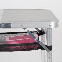 Mesa plegable AKTIVE con cubierta de malla extraíble, tablero antideslizante y asa de transporte con cierre para camping - details 2