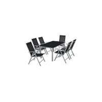 Conjunto Muebles Jardín Exterior 3 Piezas con Estructura de Acero, Mesa y Sillas Terraza Resistentes a Intemperie, Topes en Patas, Tela de Secado Rápido, Asas para Fácil Transporte - details 2