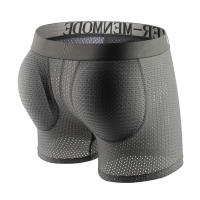 Hombres sexys ropa interior acolchada malla boxeador glúteos levantador agrandar glúteos empuje hacia arriba almohadilla calzoncillos pene bolsa bragas - details 7