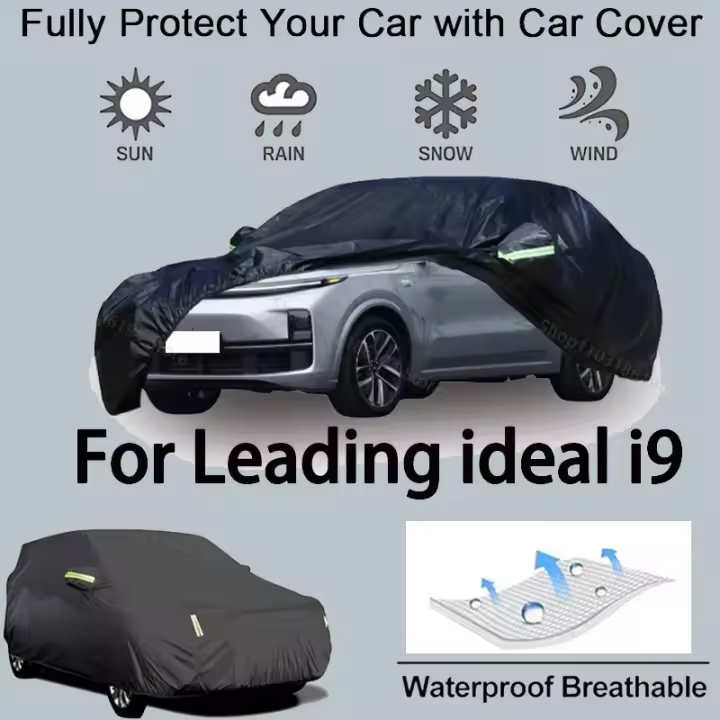 Funda completa para coche Leading Ideal I9, equipo de protección a prueba de nieve, parasol, accesorios para automóviles impermeables y a prueba de polvo, negro - 1