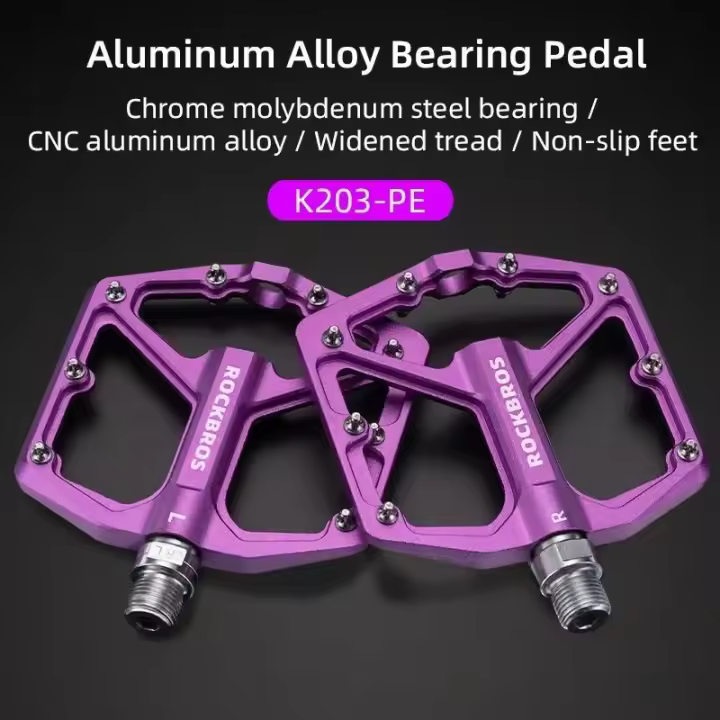 Pedales de Bicicleta ROCKBROS Aleación de Aluminio Antideslizantes Ultraligeros Pedal de Ciclismo Montaña y Carretera Material de Pedal: Aluminio Forma de Pedal: Plataforma - 1
