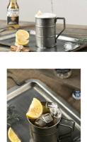 Taza de cerveza de acero inoxidable 304 de estilo industrial, bebida fría estilo camping al aire libre, taza de alta estética - details 3