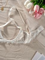 Conjunto de lencería erótica de encaje floral, sujetador de busto abierto y tanga de entrepierna abierta, ropa sexy para mujer - details 3