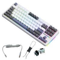 Aula-Teclado mecánico inalámbrico F87, 87 teclas, Hotswap, RGB, PBT, para juegos - details 0