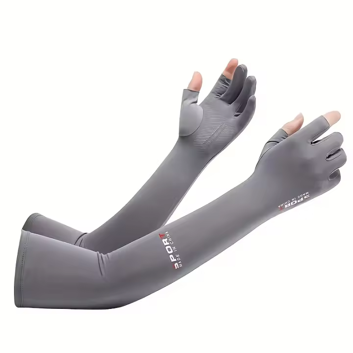 1 pieza de mangas protectoras del sol para hombres y mujeres, adecuadas para ciclismo al aire libre y actividades deportivas como conducir, correr, acampar, caminar y andar en bicicleta. - 1