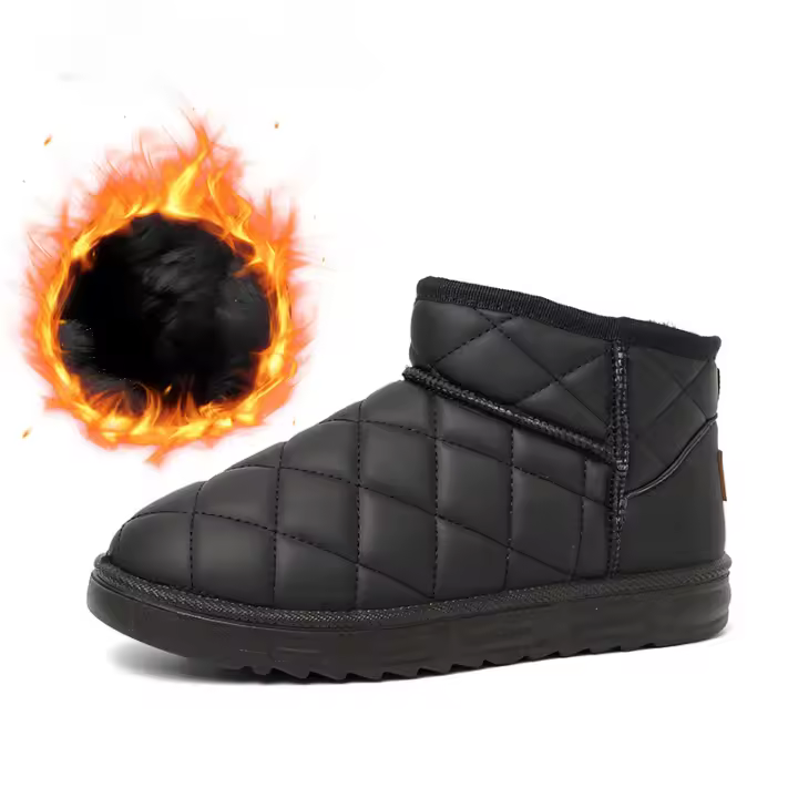 Botas de nieve de lana gruesa y cálida, zapatos de algodón versátiles e informales. - 1