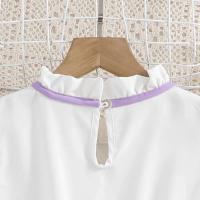 Falda Plisada de Khaki para Niñas Mangas de Pétalo Blanco Estilo Preppy para Cumpleaños - details 40