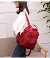 Mochila de viaje informal para mujer, bolso de mano de gran capacidad, monedero negro de hombro Oxford impermeable. - details 5