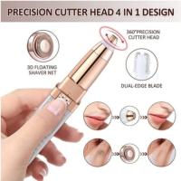 SANDALFON Maquinilla de Afeitar para Cejas Eléctrica 4 en 1, 4 cabezales de corte Recortadora de Vello Nasal, Depilación Facial para Mujeres  y removedor de Cabello, Brazos, Piernas, Cuerpo, Lavable Recargables Carga usb Seguro y sin Dolor - details 5