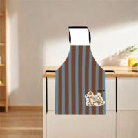Delantal de cocina antisalpicaduras, diseño de dibujos animados, delantal de cocina resistente a la suciedad, delantal ajustable de tela para el hogar, delantal para hornear, tareas domésticas - details 10