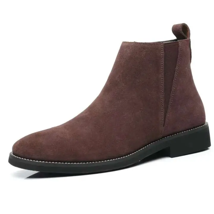 Zapatos nuevos Rome 2025 con mayor altura de corte, diseño moderno, botines Chelsea para hombre, piel de ante - 1