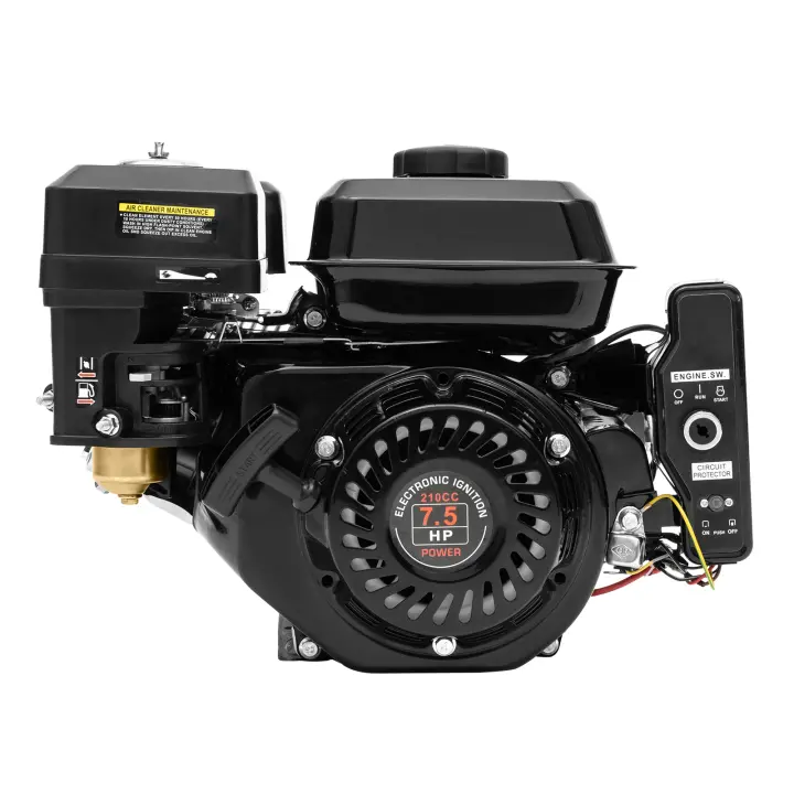 Motor de gasolina de 4 tiempos con 7,5 CV, arranque eléctrico, motor de karting con gasolina fijo, 212 cc - 1