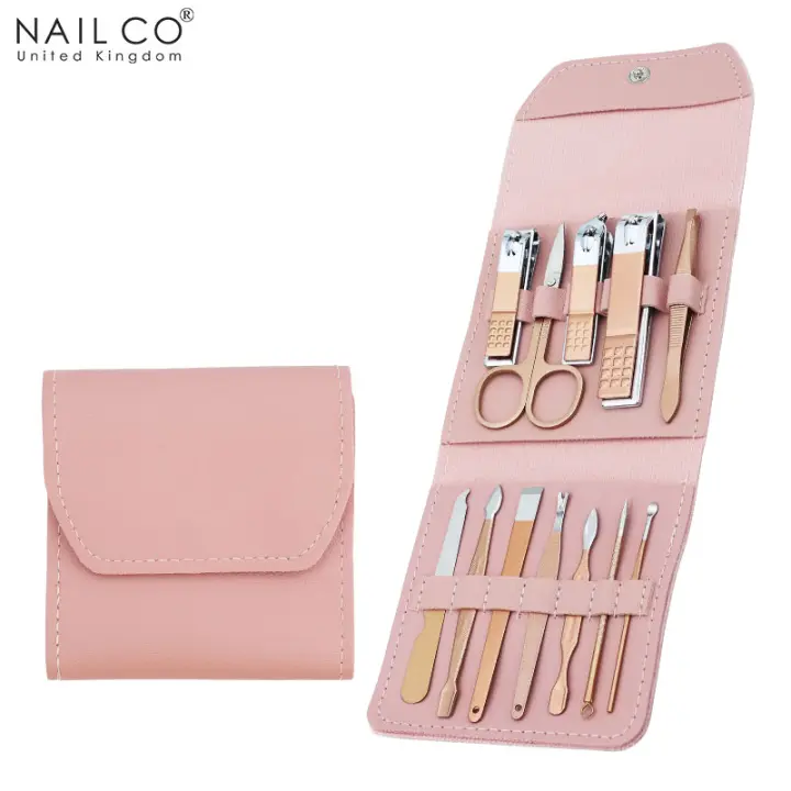 NAILCO-cortaúñas portátil profesional para pedicura, juego de herramientas de acero inoxidable para manicura, cortador de uñas mate, tijeras con gancho de Águila - 1