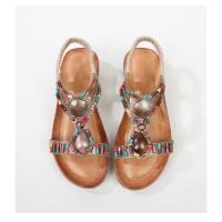 Sandalias de Mujer Verano 2025 |   Zapatos Bohemios Étnicos con Cristales |   Sandalias Deportivas Playa Suela Blanda Antideslizante - Moda Elegante y Confort - details 40