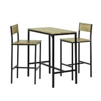 Conjunto de Mesa Alta de Bar Set Mesa y 2 Taburetes con Respaldo de Estilo Industrial OGT03-XL ES - details 7