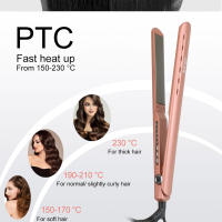 Plancha de pelo profesional, plancha plana con pantalla LED, plancha alisadora de pelo de titanio - details 7