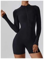 Conjunto de Yoga para Mujeres Fierss Traje Deportivo de Manga Larga Color Sólido - details 4