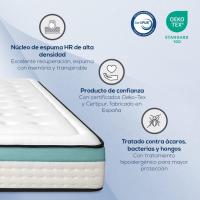 Colchón de Viscoelástico Bio MAX Firme y Cómodo Anti-ácaros Hipoalergénico Espuma de Memoria Blanco - details 4
