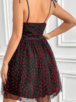 Vestido adelgazante francés para mujer, prenda adelgazante con estampado de amor y temperamento, para primavera y verano, novedad de 2024 - details 4