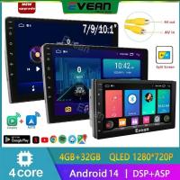 Reproductor de Radio para Coche Android Evean Quad Core 4G+32G Carplay Android Auto Multimedia Player Navegación In-Dash - details 0