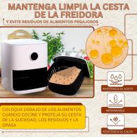 Papel perforado cuadrado para freidora de aire, 100 piezas, 20-24cm y 100 papeles para Cosori, accesorios desechables para freidora de aire - details 6