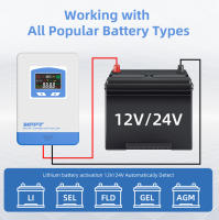 controlador de carga Solar Mppt 60A, compatible con batería de litio de plomo ácido, compensación de temperatura - details 8
