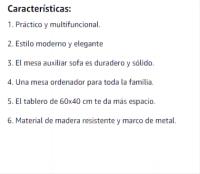 Rcynview Escritorio de Computadora Ajustable Mesa Lateral con Ruedas Escritorio Levantable - details 3