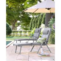 Larga, baño Sol con colchón 6 cm Grosor, reposacabezas extraíble, Aluminio antióxido, Transpirable, reclinable, Carga máxima 150 kg, Gris GCB24GY - details 1