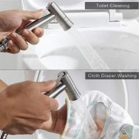 RODILLERA de Bidé de Inodoro de Acero Inoxidable 304 para Lavado de Anus con Ducha y Asiento de Inodoro Pulverizador de Ducha de Doble Función Montaje en Pared - details 1