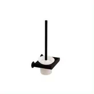 Ramon Soler Escobillero de Pared con Vaso de Cristal para Baño InoxNegro Mate - 1