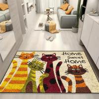 1 Alfombra Para Puerta Con Diseño De Gato Dulce Y Hogar, Resistente A La Suciedad, Alfombra Decorativa Para Entrada - details 1