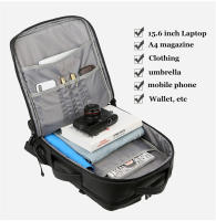 Mochila de viaje impermeable para hombre, morral escolar para ordenador portátil de negocios, de 15,6 pulgadas, con carga USB - details 4