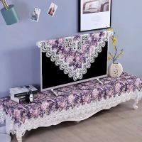 Manteles cuadrados con bordes de tela Damasco modernos, armarios, lavadoras, aires acondicionados, fundas para TV LCD - details 0
