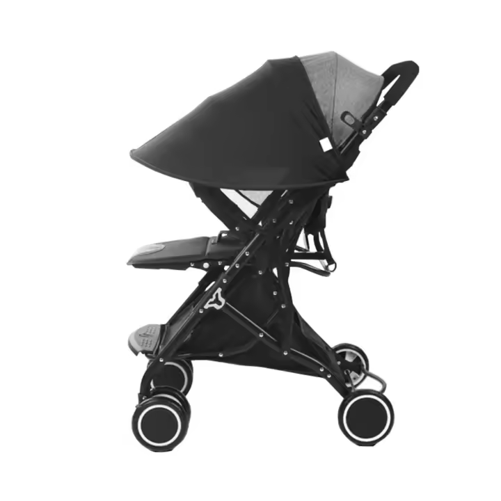 Cubierta Universal extendida para sombrilla de cochecito de bebé, toldo negro para cochecito de bebé al aire libre, Anti-UV 50 + UPF, visera para cochecito, suministros para cochecito - 1