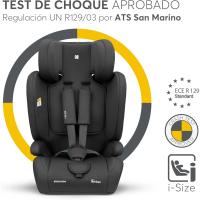 Silla de coche, Grupo 1/2/3, 9-36 kg (76-150 cm), Silla coche bebé y niños, Reposacabezas 13 posiciones, 15 meses a 12 años, Cadeira Auto, Gris - details 10