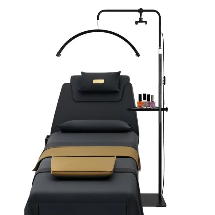 Logotipo personalizable 2025 Luz LED para pestañas con arco en U Luz en forma de media luna para iluminación de salones de belleza y tatuajes BLANCO ROSA NEGRO ORO - 1