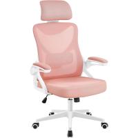 Oficina Ergonómica Silla Reposabrazo Ajustable Silla Oficina Trabajo con Reposacabeza Silla Giratoria Rosa - details 0