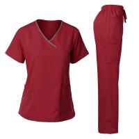 Uniforme quirúrgico de alta calidad para mujer, Tops y pantalones de Spa para salón de belleza clínico de Hospital, conjuntos de uniformes médicos para enfermería. - details 17