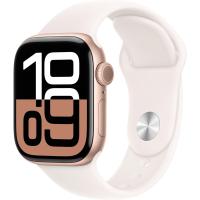 Apple Watch Series 10 [GPS, 42 mm] - aleación de aluminio en oro rosa con cinturón deportivo azul claro, S/M (actualizado) - details 0